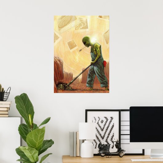 Crop Circle Maker Alien - Poster (Heimbüro)