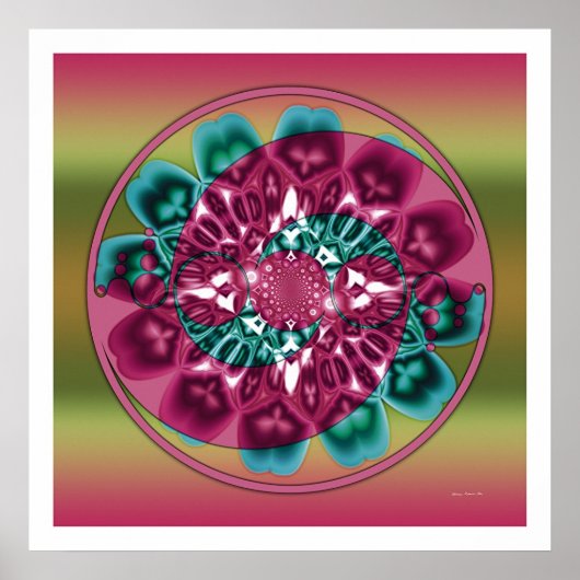 Crop Circle Mandala 1 Poster (Vorne)