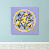 Crop Circle Mandala 5, ummantelte Canvas Leinwanddruck (Insitu (Holzboden))