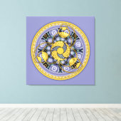 Crop Circle Mandala 5, ummantelte Canvas Leinwanddruck (Insitu (Holzboden))