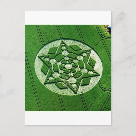Crop Circle Spinning Star Wildshire Postkarte (Vorderseite)