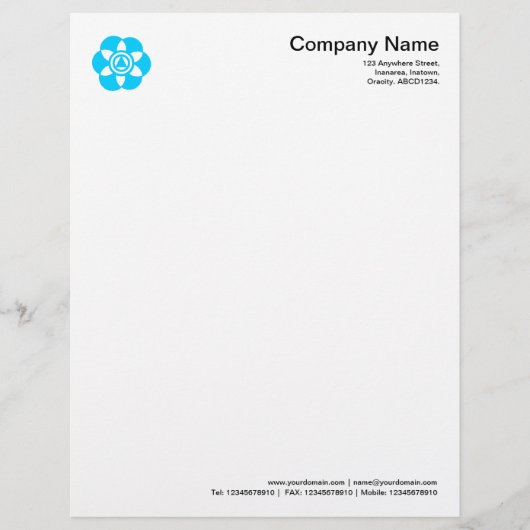 Crop Circle Symbol 02 - Sky Blue Briefbogen (Vorderseite)