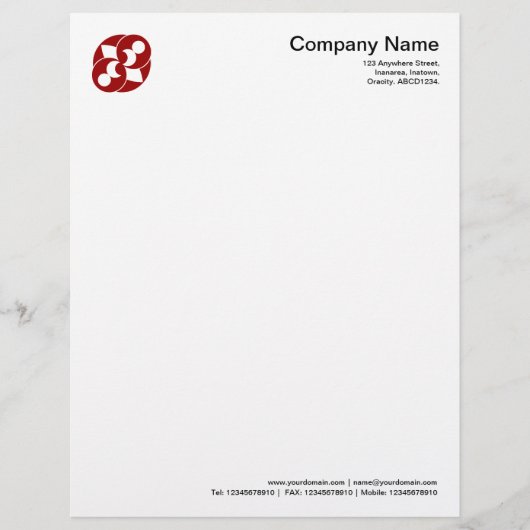 Crop Circle Symbol 03 - Ruby Red Briefkopf (Vorderseite)