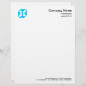 Crop Circle Symbol 03 - Sky Blue Briefbogen (Vorne/Hinten)