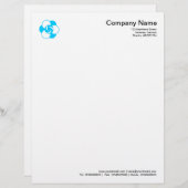 Crop Circle Symbol 04 - Sky Blue Briefbogen (Vorne/Hinten)