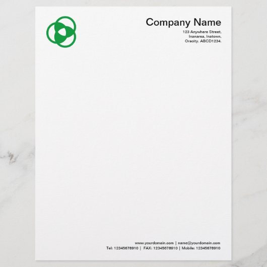 Crop Circle Symbol 05 - Grasgrün Briefbogen (Vorderseite)