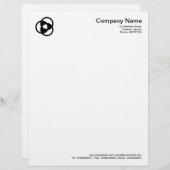 Crop Circle Symbol 05 - Schwarz Briefbogen (Vorne/Hinten)