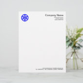 Crop Circle Symbol - Blau Briefbogen (Stehend Vorderseite)