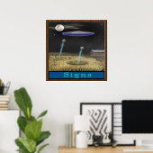 Crop Circle ufo Poster (Heimbüro)