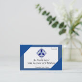 Crop Circles Blue Circles Logo Visitenkarte (Stehend Vorderseite)