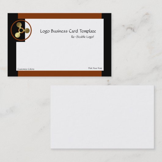 Crop Circles Gold Circles Logo Visitenkarte (Vorne/Hinten)