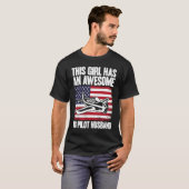 Crop Duster American Flag AG Pilot Wife T-Shirt (Vorne ganz)