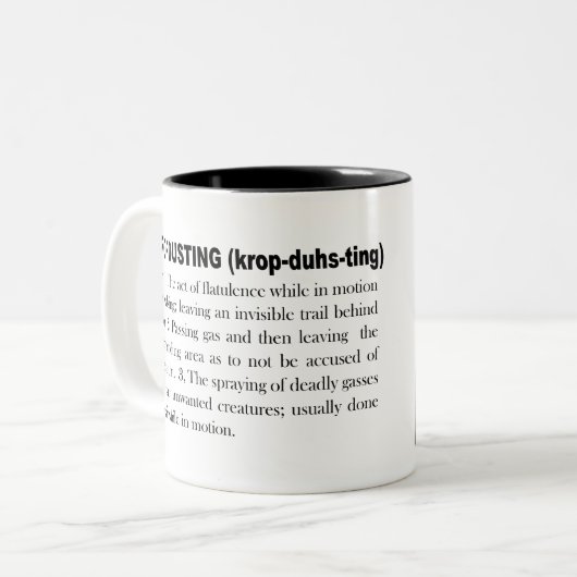 Cropdusting 1 zweifarbige tasse (Vorderseite Links)