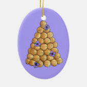 Croquembouche Choux Bun Cream Puffs Wedding Cake Keramik Ornament (Hinten)