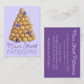 Croquembouche Choux Buns French Patisserie Cake Visitenkarte (Vorne/Hinten)