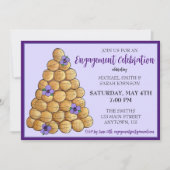 Croquembouche French Wedding Cake Engagement Party Einladung (Vorderseite)