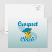Croquet Chick #3 Postkarte (Vorne/Hinten)
