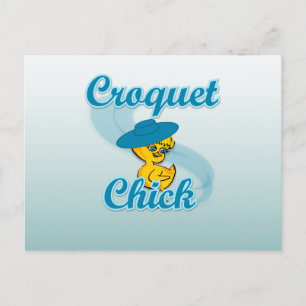 Croquet Chick #3 Postkarte