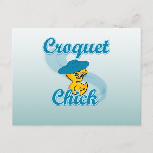Croquet Chick #3 Postkarte (Vorderseite)