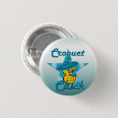 Croquet Chick #7 Button (Vorne & Hinten)