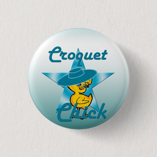 Croquet Chick #7 Button (Vorderseite)