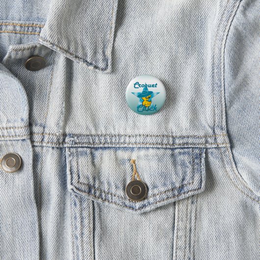Croquet Chick #7 Button (Beispiel)