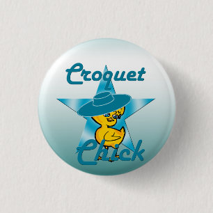 Croquet Chick #7 Button