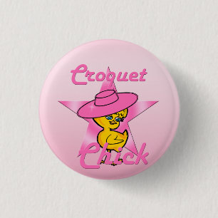 Croquet Chick #8 Button