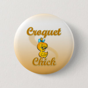 Croquet Chick Button