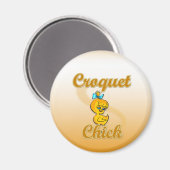 Croquet Chick Magnet (Vorderseite/Rückseite)