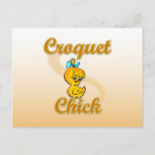 Croquet Chick Postkarte (Vorderseite)