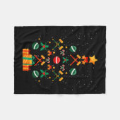 Croquet Christmas Tree Xmas Fleecedecke (Vorderseite (Horizontal))