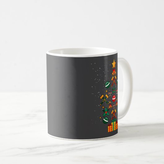 Croquet Christmas Tree Xmas Kaffeetasse (VorderseiteRechts)