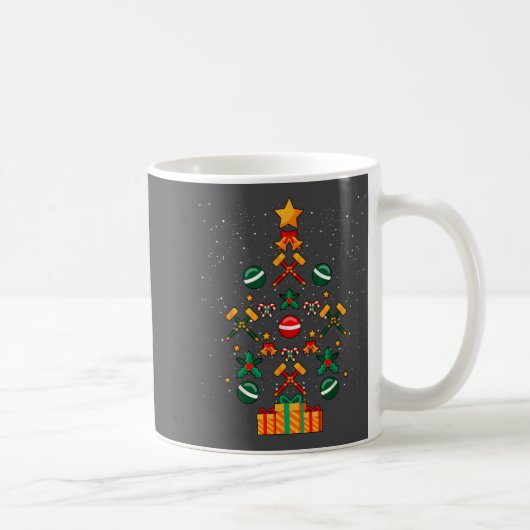 Croquet Christmas Tree Xmas Kaffeetasse (Rechts)