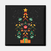 Croquet Christmas Tree Xmas Magnet (Vorne)