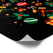 Croquet Christmas Tree Xmas  Poster (Ecke)