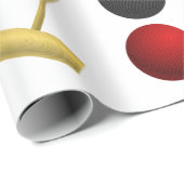 Croquet Equipment Set Mallet Balls Hoops Geschenkpapier (Rolleneckpunkt)