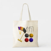 Croquet Equipment Set Mallet Balls Hoops Tragetasche (Rückseite)