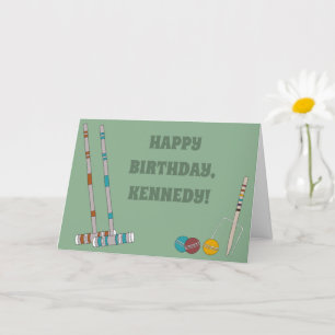Croquet Game Custom Geburtstag Karte