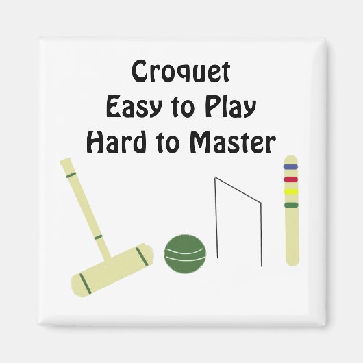 Croquet Game mit Sprichwort Magnet (Vorne)