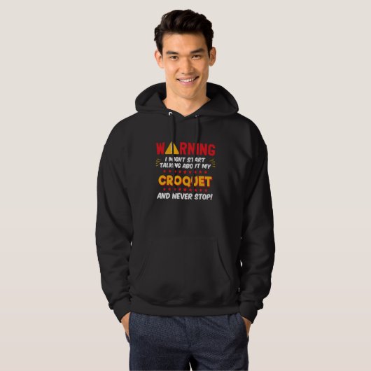Croquet Game Player Saying Joke Graphic Hoodie (Vorne ganz)