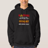 Croquet Game Player Saying Joke Graphic Hoodie (Vorderseite)