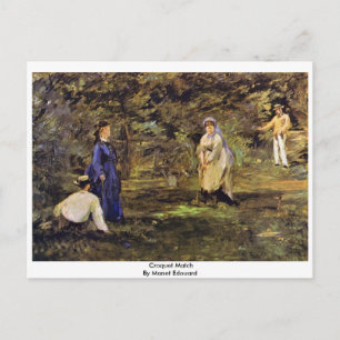 Croquet Match von Manet Edouard Postkarte