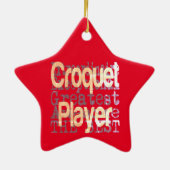 Croquet Player Extraordinator Keramik Ornament (Hinten)