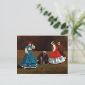 Croquet Scene von Winslow Homer (1866) Postkarte (Stehend Vorderseite)
