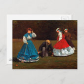 Croquet Scene von Winslow Homer (1866) Postkarte (Vorne/Hinten)