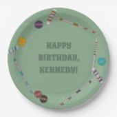 Croquet Set, Game Custom Outdoor Party Pappteller (Vorderseite)