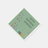 Croquet Set, Game Custom Outdoor Party Serviette (Ecke)