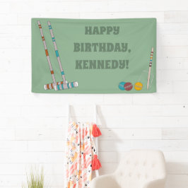 Croquet Set, Game Custom Party Banner