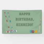 Croquet Set, Game Custom Party Banner (Horizontal)
